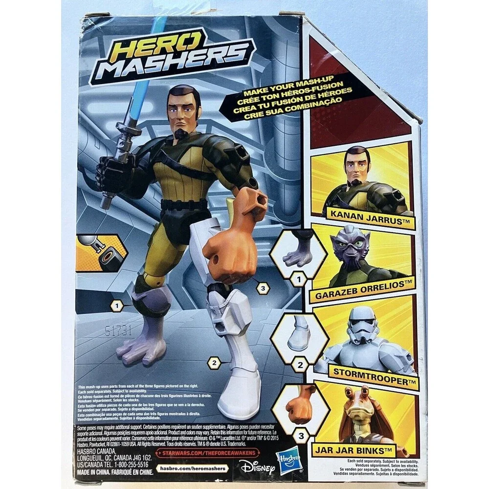 Kanan Jarrus Star Wars Hero Mashers Rebels Action Figure SEALED!